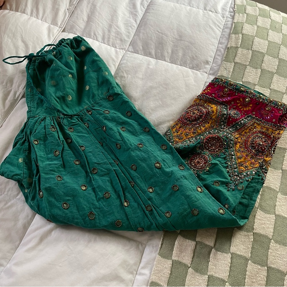 Vintage embellished pants with drawstring - Picture 7 of 7